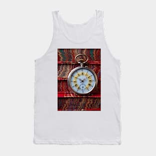 Beautiful Pocket Watch On Old Italian Books Tank Top